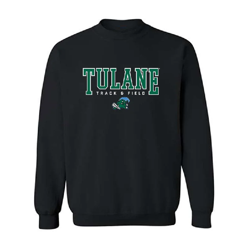 Tulane - NCAA Women's Track & Field : Presley Wolfe - Crewneck Sweatshirt Hoodie with Neon Bright Vibrant