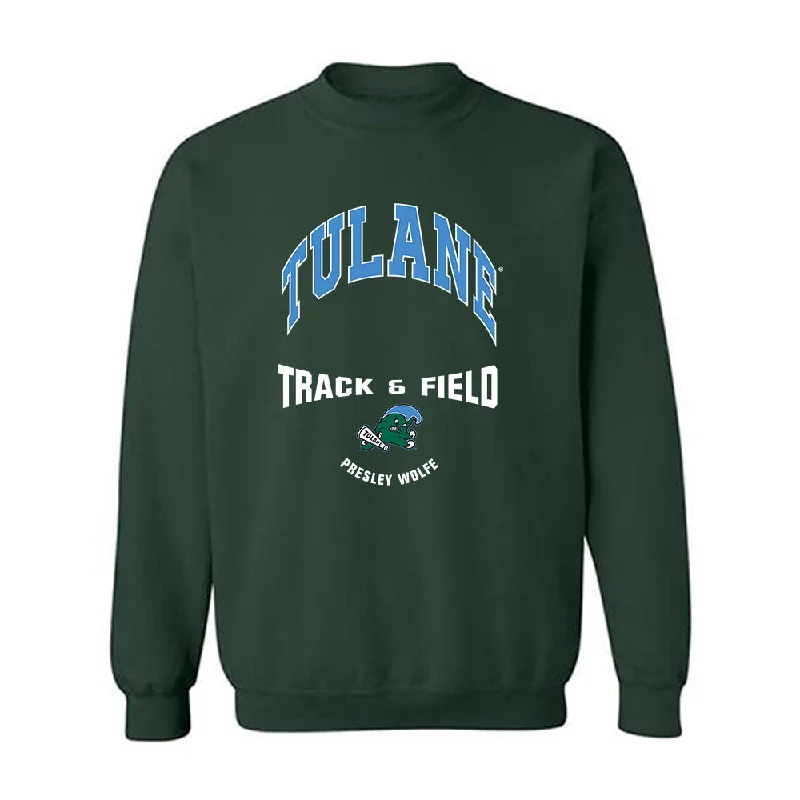 Tulane - NCAA Women's Track & Field : Presley Wolfe - Classic Fashion Shersey Crewneck Sweatshirt Hoodie with Drop Shoulder Relaxed Streetwear
