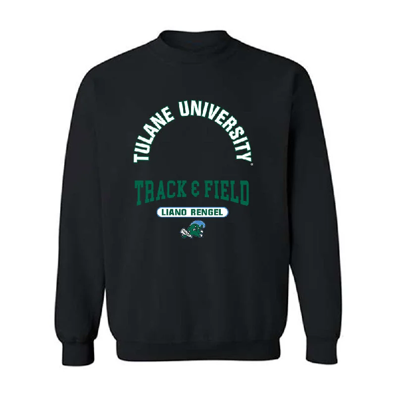 Tulane - NCAA Women's Track & Field : Elena Liano Rengel - Classic Fashion Shersey Crewneck Sweatshirt Hoodie with Zipper Placket Modern Functional