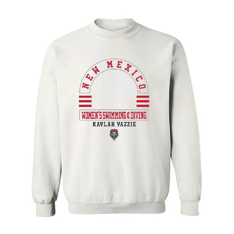 New Mexico - NCAA Women's Swimming & Diving : Kaylah Yazzie - Classic Fashion Shersey Crewneck Sweatshirt Hoodie with Elastic Waist Stretchable Comfortable
