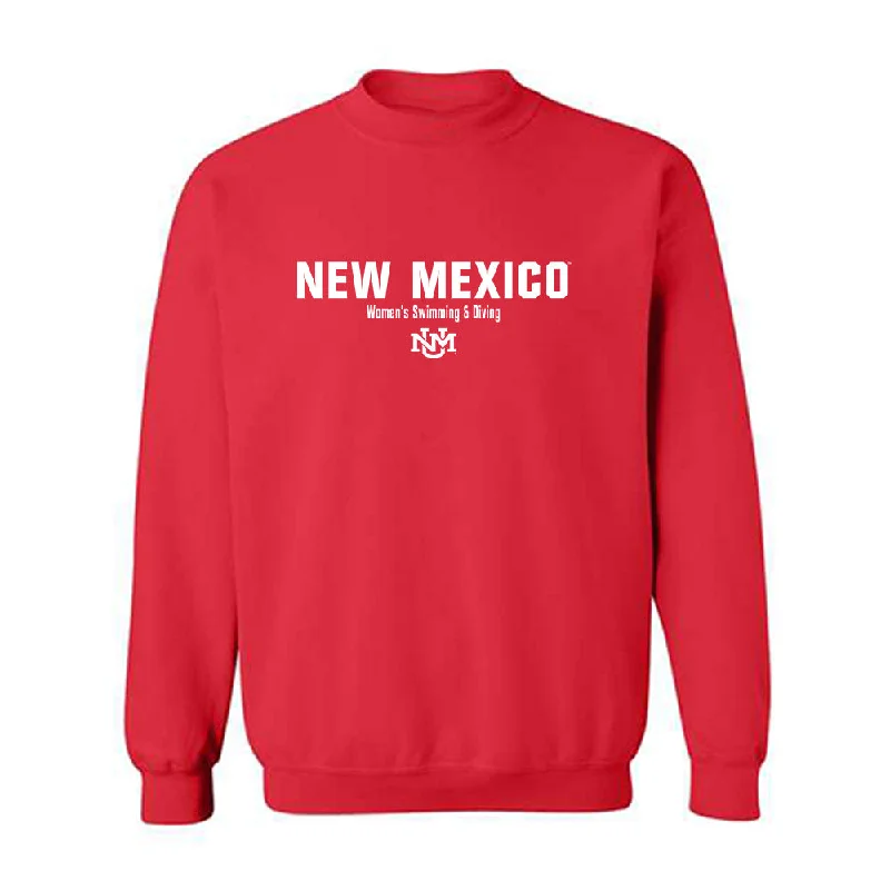 New Mexico - NCAA Women's Swimming & Diving : Ellie Broughton - Classic Shersey Crewneck Sweatshirt Hoodie with Neon Bright Vibrant