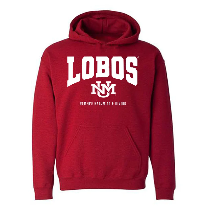 New Mexico - NCAA Women's Swimming & Diving : Ellie Broughton - Classic Fashion Shersey Hooded Sweatshirt Hoodie with Hem Ribbing Snug Secure