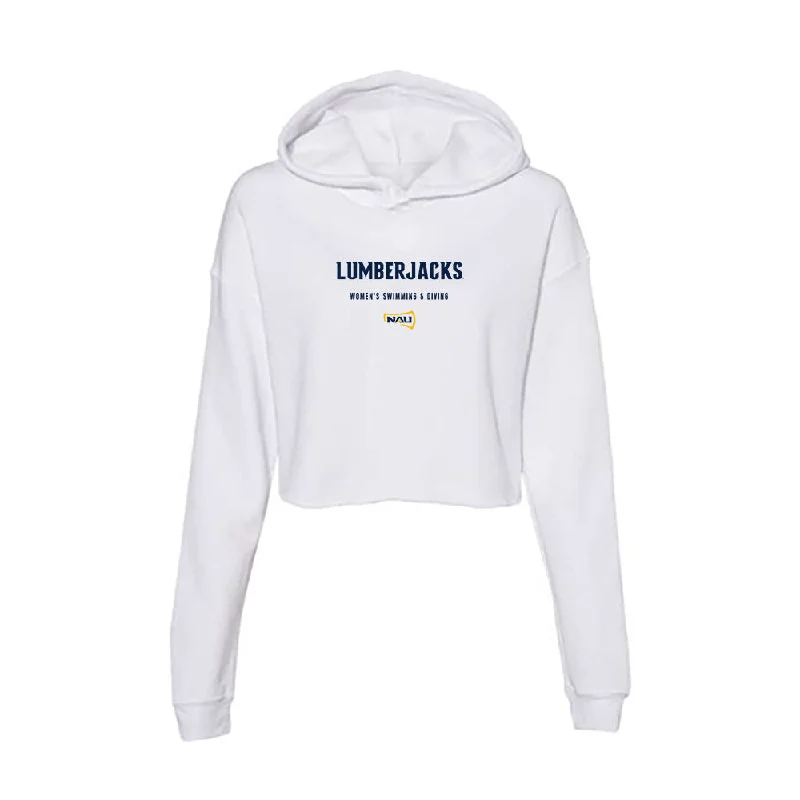 Northern Arizona - NCAA Women's Swimming & Diving : Elsa Musselman - Women's Crop Fleece Hoodie Hoodie with Pocket Utility Practical Northern Arizona - NCAA Women's Swimming & Diving : Elsa Musselman - Women's Crop Fleece Hoodie Hoodie with Pocket Utility Practical