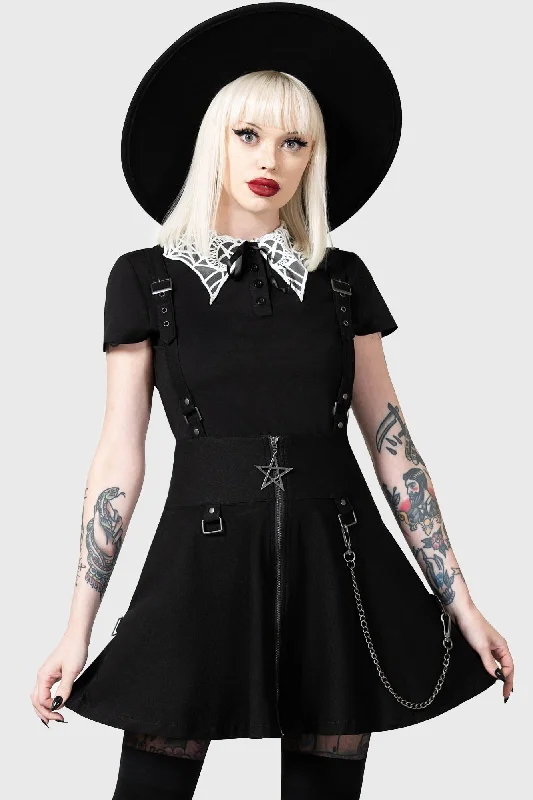 Study Hell Suspender Skirt [B] denim skirt durable