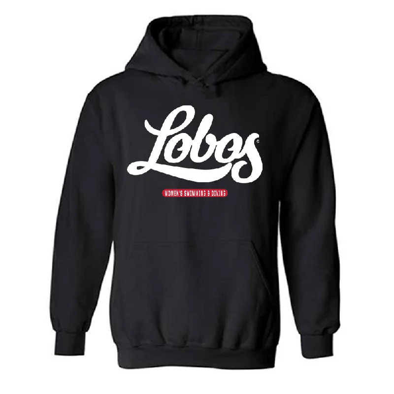 New Mexico - NCAA Women's Swimming & Diving : Ellie Broughton - Classic Fashion Shersey Hooded Sweatshirt Hoodie with Raglan Sleeves Sporty Comfortable