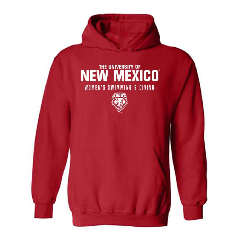 New Mexico - NCAA Women's Swimming & Diving : Kaylah Yazzie - Classic Shersey Hooded Sweatshirt Hoodie with Toggle Buttons Decorative Unique