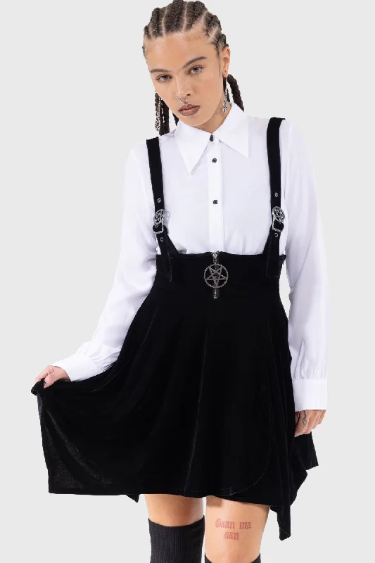 Vampfire Suspender Skirt silk skirt lustrous