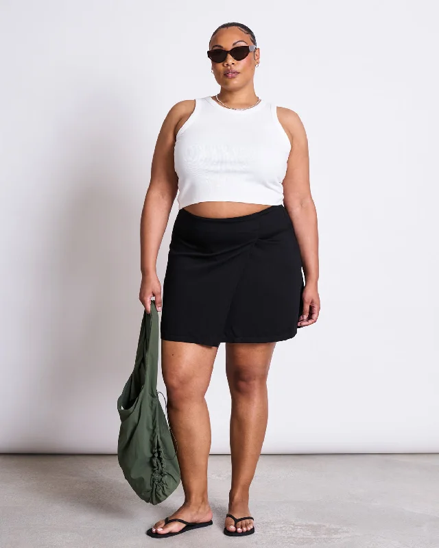 MINI SKIRT FILIA BLACK wool skirt breathable