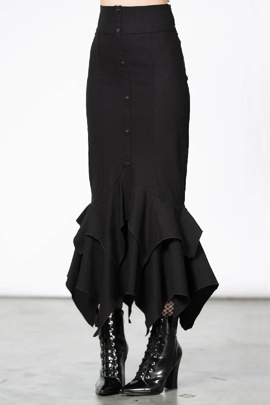 Devina Maxi Skirt pleated skirt texture