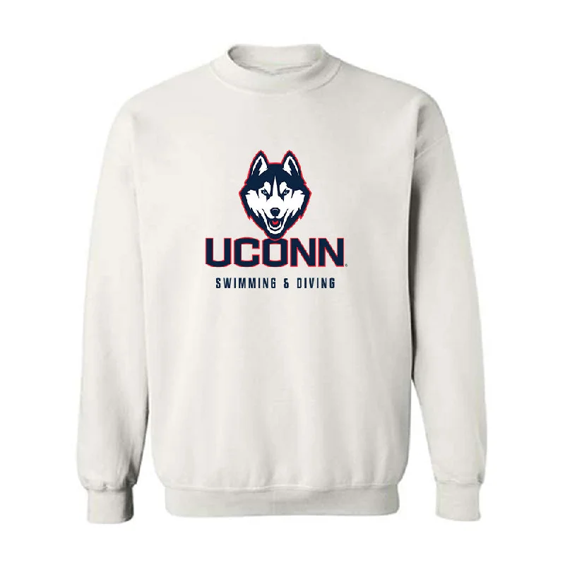UConn - NCAA Women's Swimming & Diving : Emma May - Classic Shersey Crewneck Sweatshirt Hoodie with Mock Neck Collared Structured