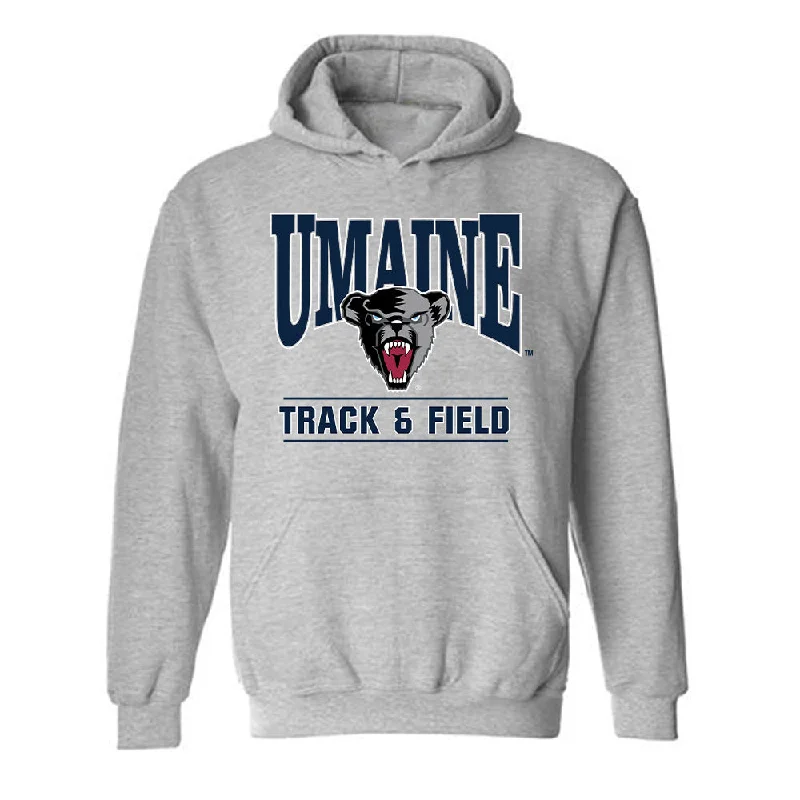 Maine - NCAA Women's Track & Field : Rebekah Hunnewell - Classic Fashion Shersey Hooded Sweatshirt Hoodie with Snap Buttons Easy Quick