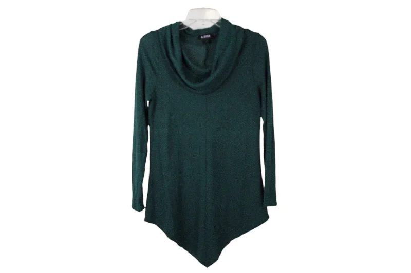 A. Byer Green Knit Sweater | M Embroidered Appliqued Beaded