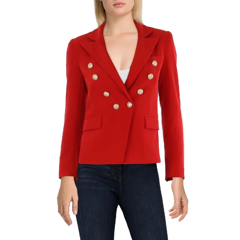 Womens Embellished Workwear Double-Breasted Blazer Women's Classic Blazer