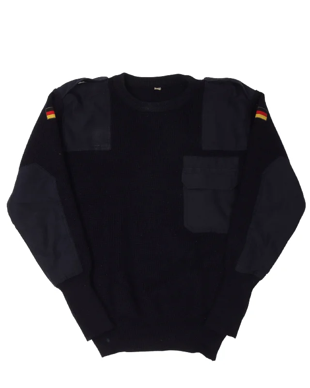 German Police Pocketed Sweater Collared Crew Neck Turtle Neck