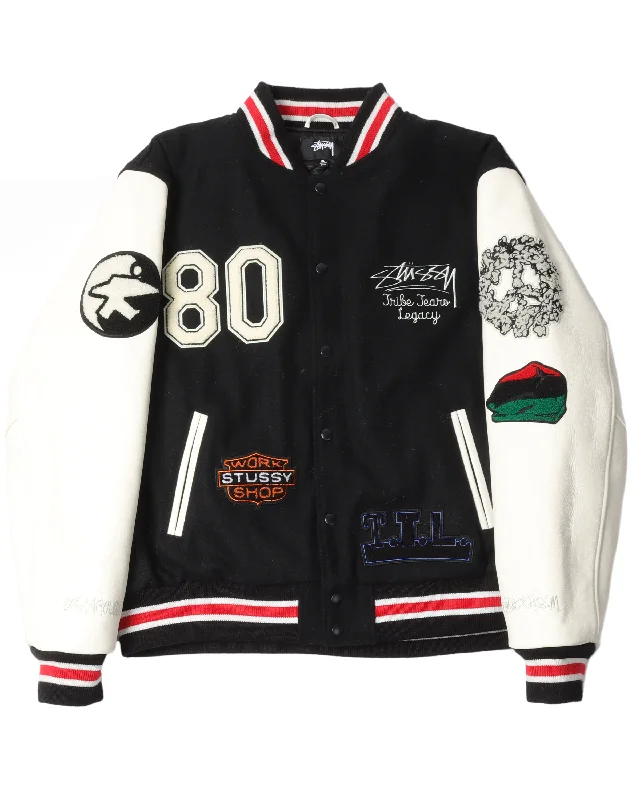 Denim Tears Varsity Jacket Denim Jacket Leather Jacket Suede Jacket