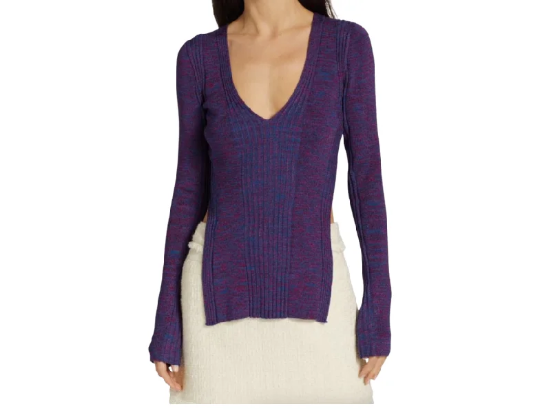 Proenza Schoeler White Label Mélange Knit Sweater Sequined Glittery Shiny
