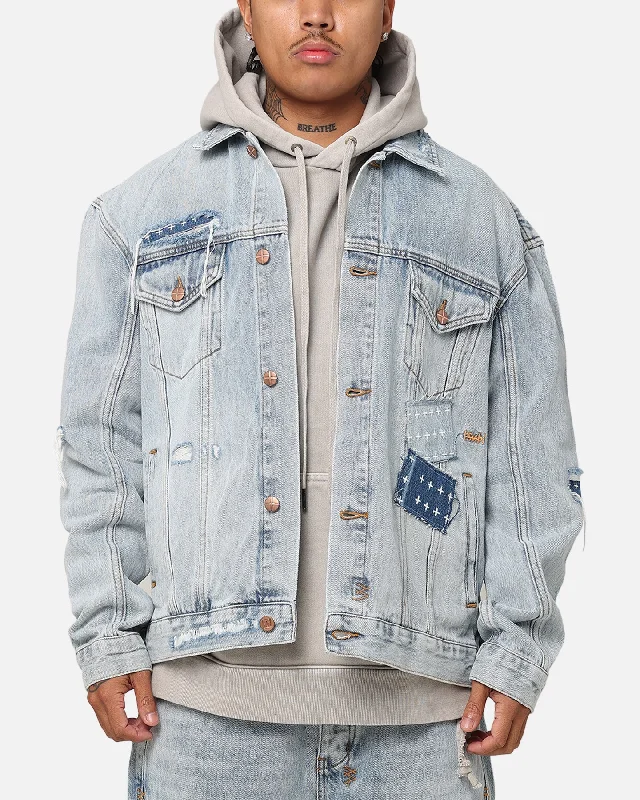 Ksubi X Patty Mills Collab Collection Oh G Mills Repair Denim Jacket Denim Herringbone Jacket Checkered Jacket Solid Jacket
