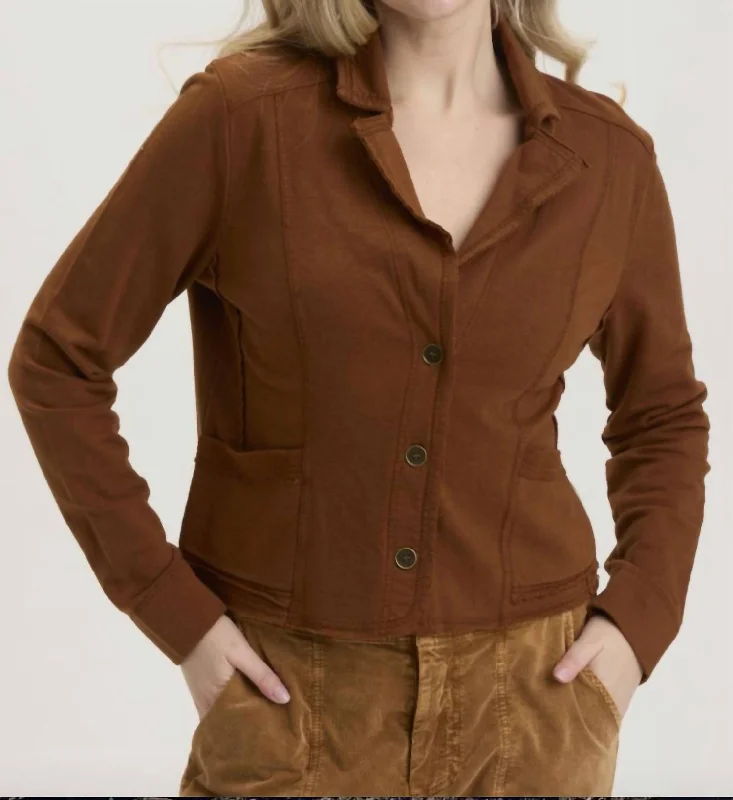 Damia Blazer In Russet Pigment Women's Luxury Jacket