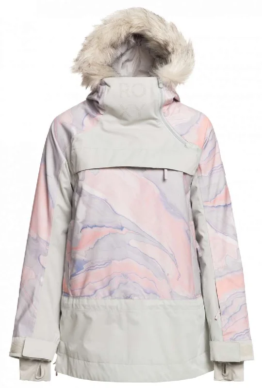 Roxy Women's Chloe Kim Overhead Jacket 2023 Trench Coat Raincoat Waterproof Jacket