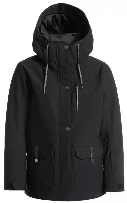 Roxy Women's Andie Insulated Jacket 2023 Toggled Jacket Drawstring Jacket Belted Jacket