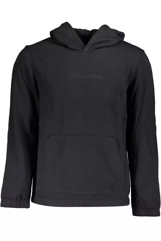 Black Cotton Men Sweater Spandex Rayon Corduroy