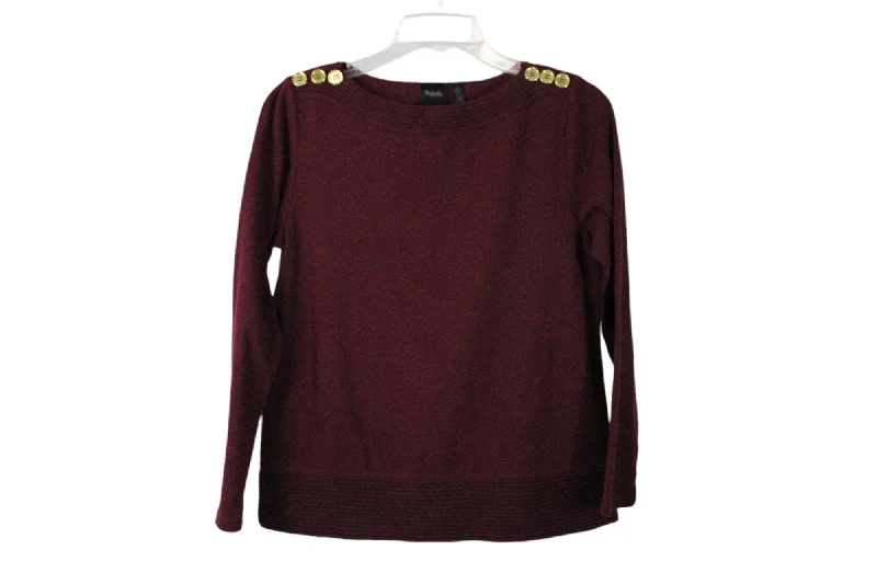 Rafaella Burgundy Sweater | S Layered Multi-layer Single Layer