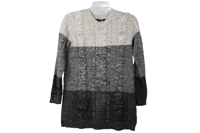 Jeanne Pierre Color Block Sweater | M Solid Print Embellished