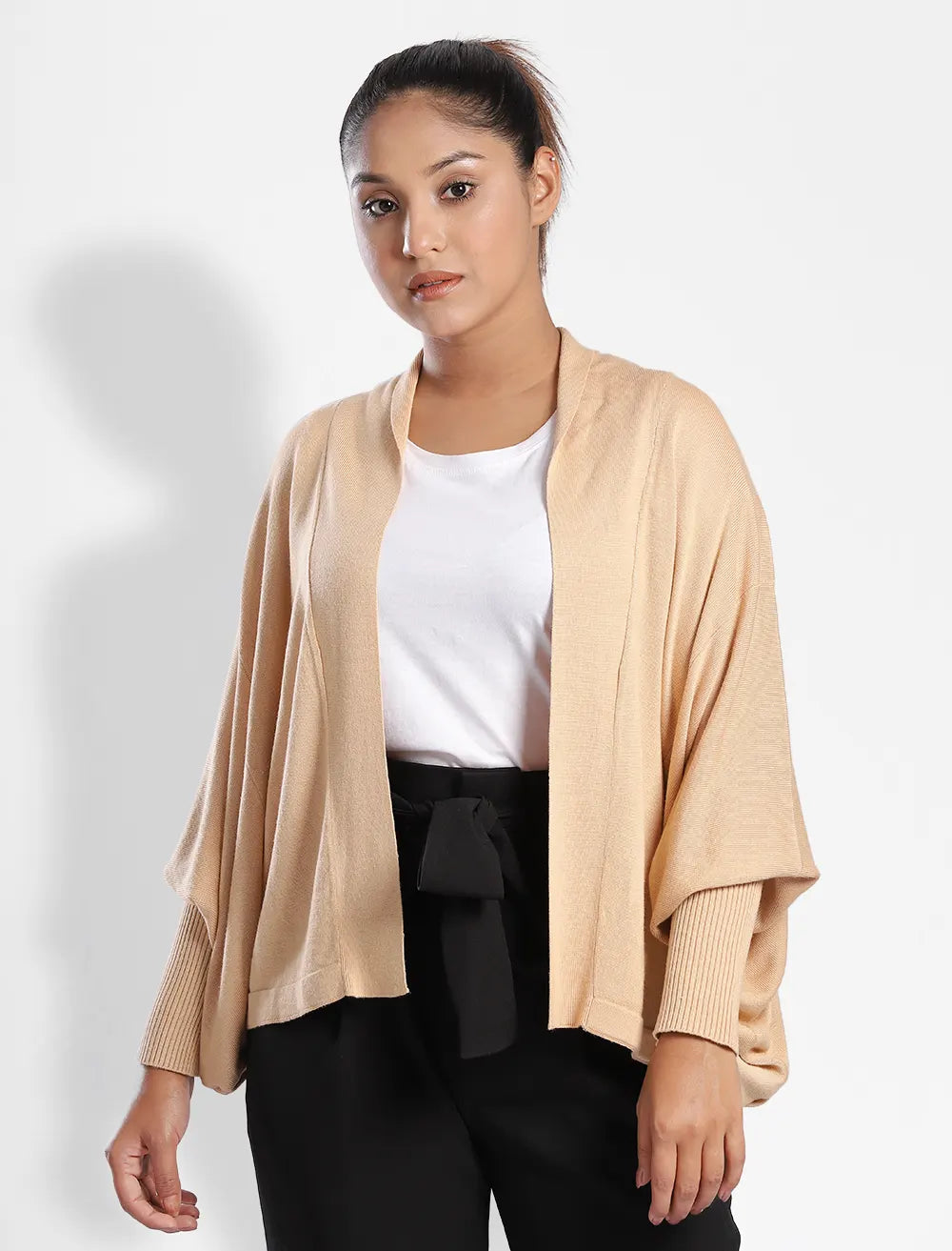 Kimono Open Cardigan Crew Neck V-Neck Turtle Neck