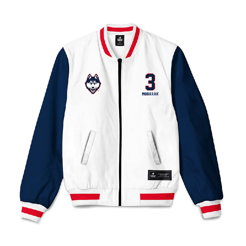 UConn - NCAA Women's Ice Hockey : Martha Mobarak - Bomber Jacket Insulated Jacket Fitted Jacket Loose Jacket