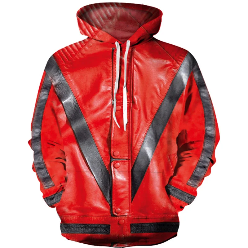 Hooded 3D printed jacket One-Shoulder Jacket Off-the-Shoulder Jacket Asymmetrical Jacket