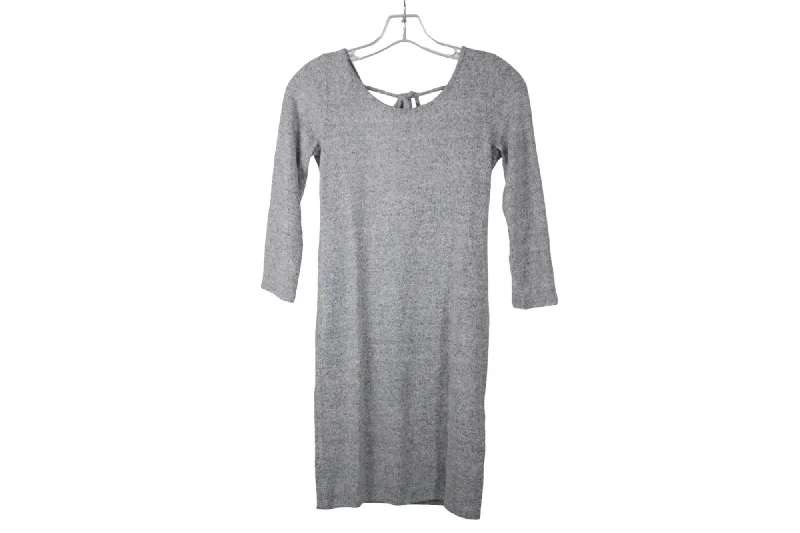 Forever 21 Gray Sweater Bodycon Dress | M Chenille Brocade Lace