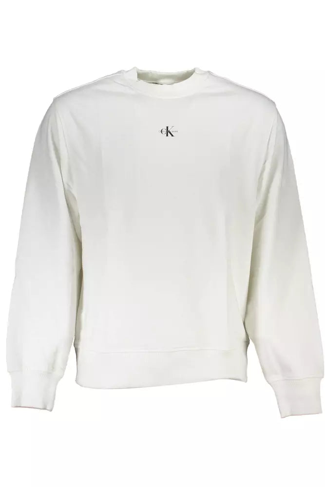 White Cotton Men Sweater Iron Safe Non-Iron Wrinkle Free