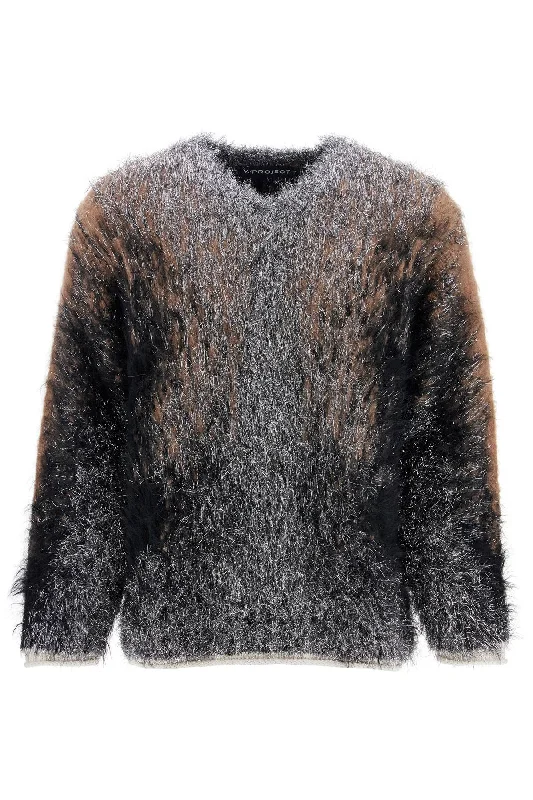Oversized Gradient Sweater Fleece Sweater Nylon Polyester