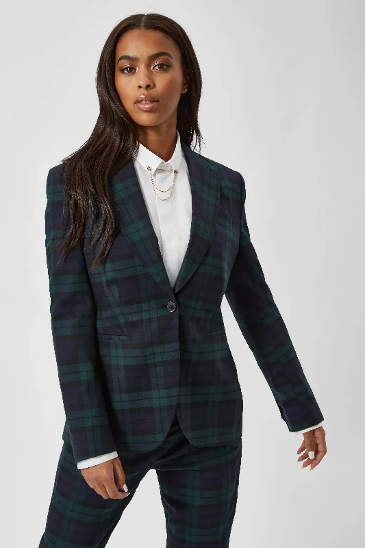 Grace Skinny Fit Green Tartan Jacket Striped Jacket Polka Dot Jacket Floral Jacket
