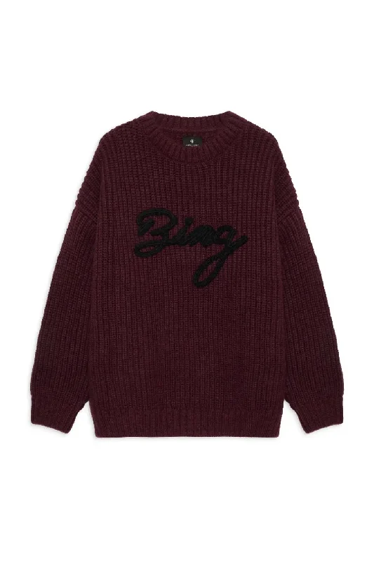 Anine Bing - Sydney Crew Sweater Signature Modern Contemporary Chic