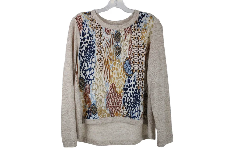 Alfred Dunner Sweater Top | M Petite Cashmere Blend Cotton Blend Poly Blend