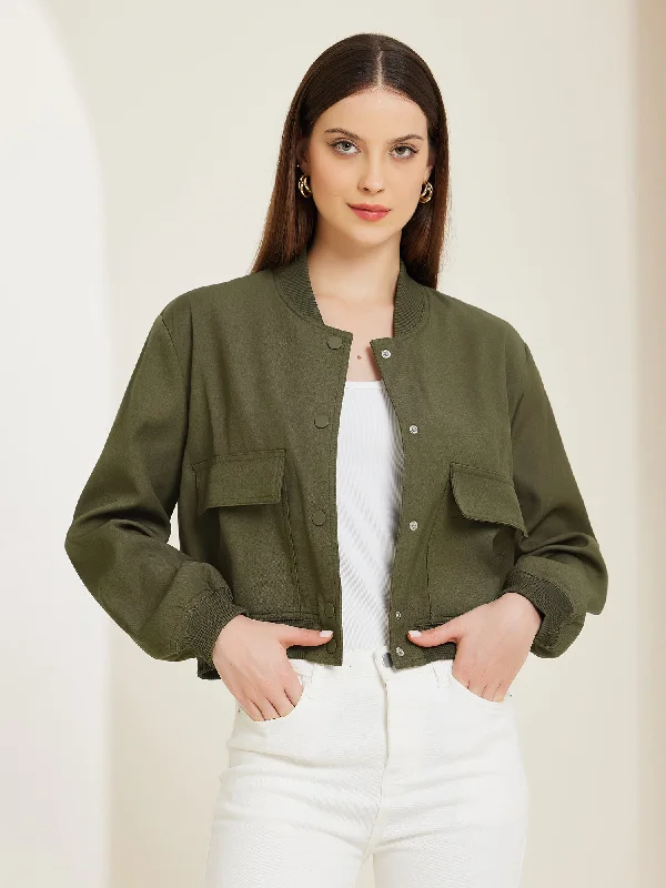 Button Down Stand Collar Long Sleeve Cropped Bomber Jacket Jersey Jacket Tulle Jacket Batik Jacket Button Down Stand Collar Long Sleeve Cropped Bomber Jacket Jersey Jacket Tulle Jacket Batik Jacket