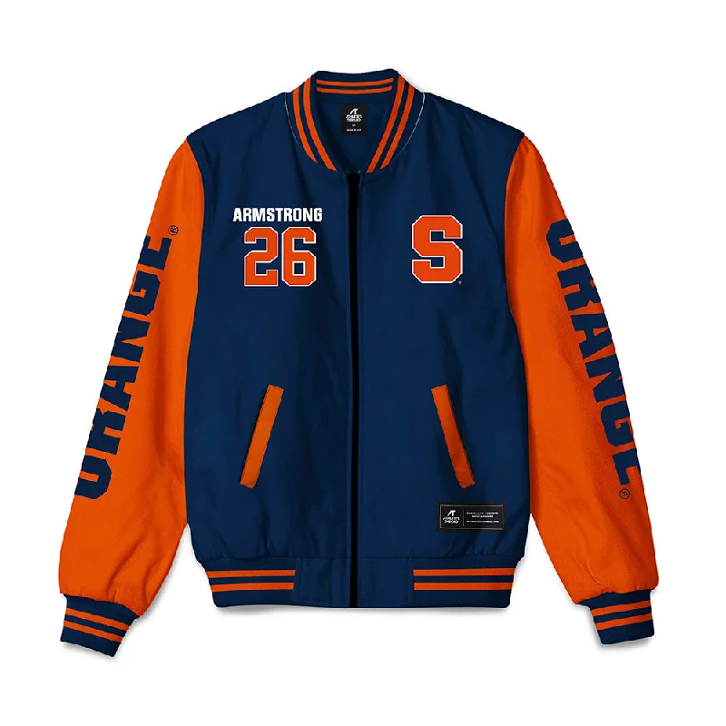 Syracuse - NCAA Women's Ice Hockey : Peyton Armstrong - Bomber Jacket Boat Neck Shawl Collar Notched Collar