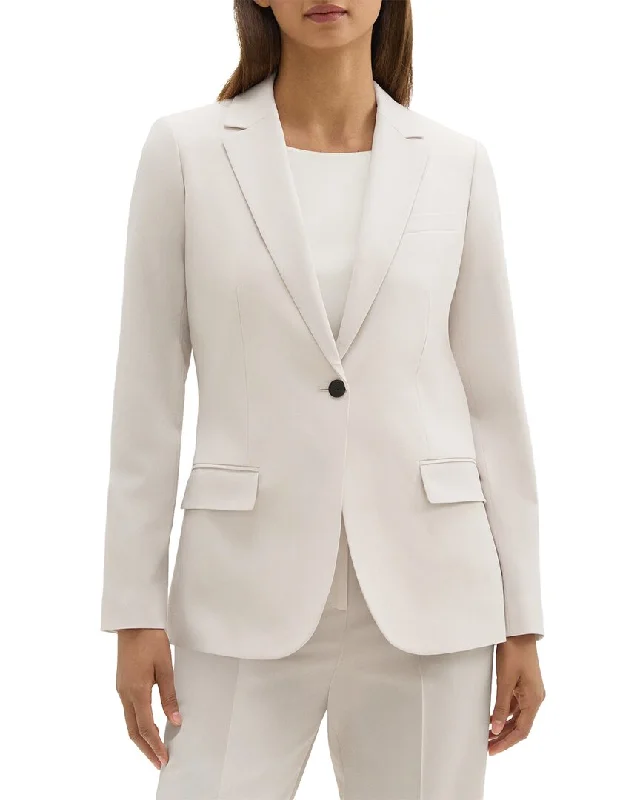Theory Staple Wool-Blend Blazer Women's Handmade Blazer