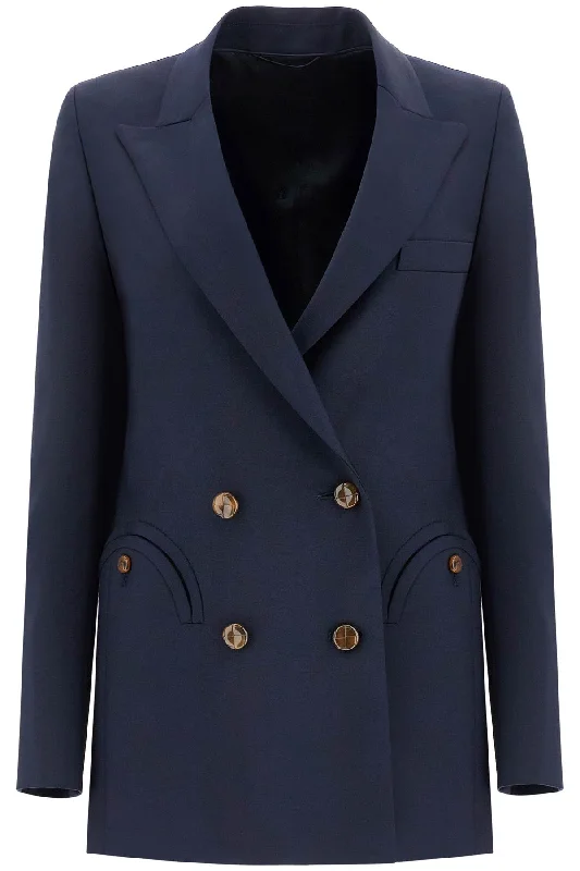 Blaze Milano Women's blue Virgin Wool Single-Breasted Blazer Women's Fashion Blazer