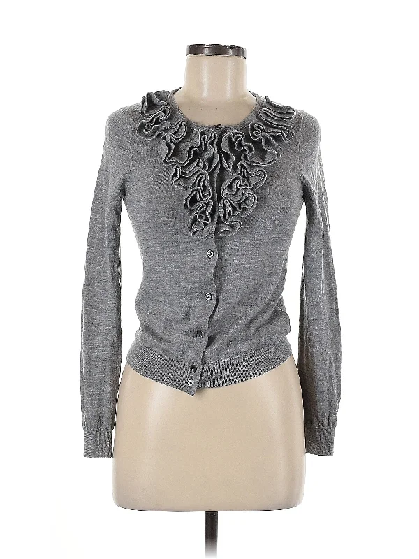 Wool Cardigan Mesh Cardigan Canvas Denim