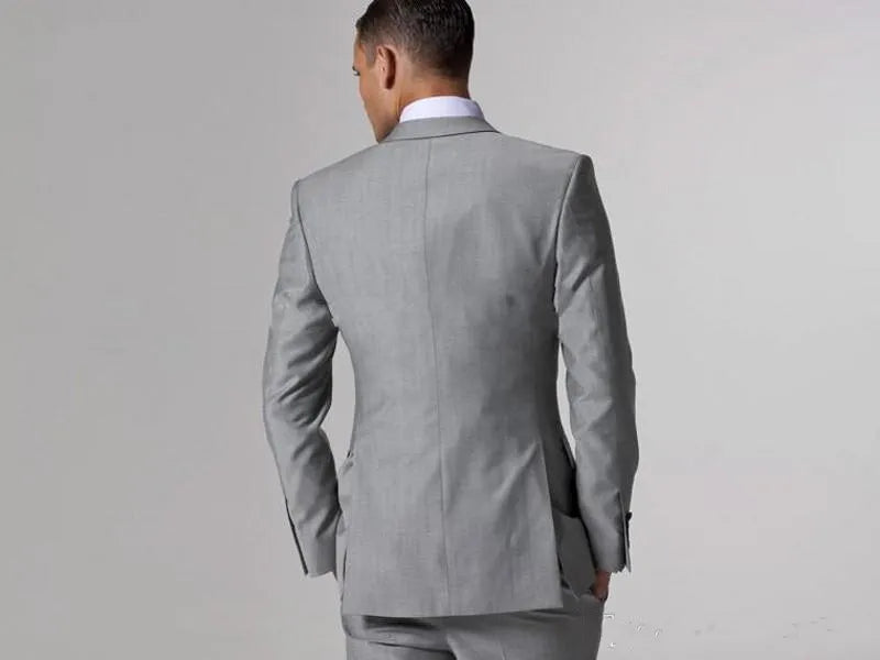 New Handsome Wedding Groom Tuxedos (Jacket+Tie+Vest+Pants) Men Suits Custom Made Formal Suit for Men Wedding Bestmen Tuxedos Cheap Notch Collar Peter Pan Collar Cowl Neck