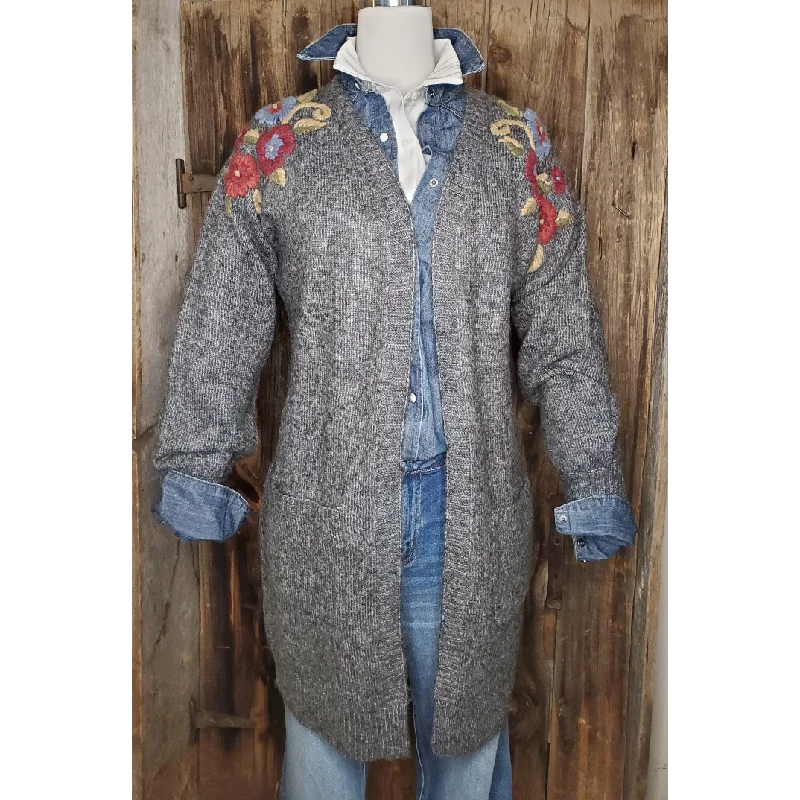 Stetson Embroidered Women's Sweater Tailored Straight A-Line