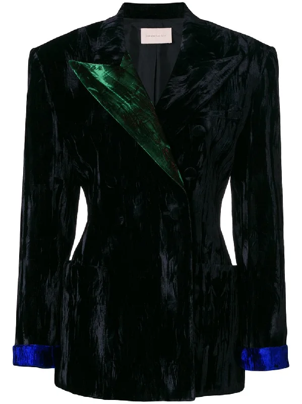 crushed velvet blazer Women's Elegant Blazer