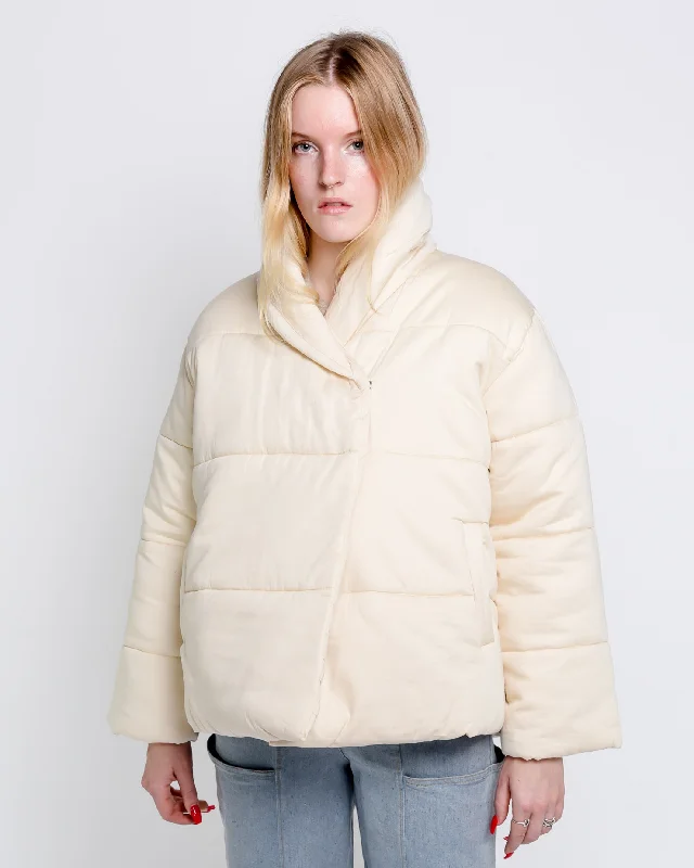 Short cotton puffer jacket in pearl Corduroy Jacket Velvet Jacket Brocade Jacket