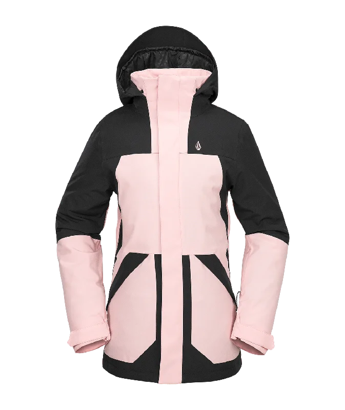 Volcom 3D Shelter Jacket - Women's A-Line Jacket Boat Neck Shawl Collar