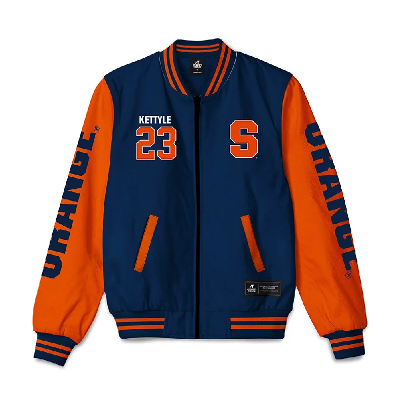 Syracuse - NCAA Women's Ice Hockey : Charli Kettyle - Bomber Jacket Zippered Front Buttoned Front Snap Front