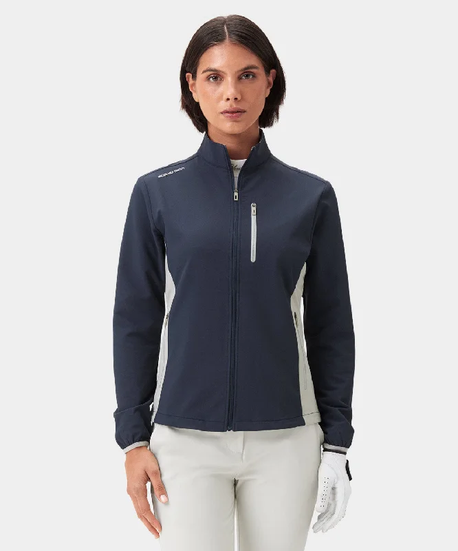 Women´s Storm Dark Blue Wind Jacket Herringbone Jacket Houndstooth Jacket Plaid Jacket