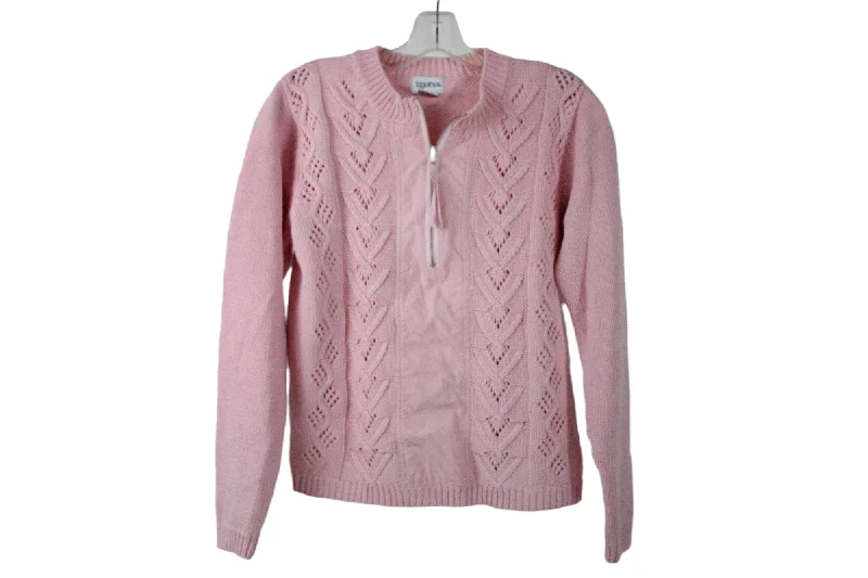 Together Pink Knit Sweater | S Chenille Blend Fleece Blend Nylon Blend