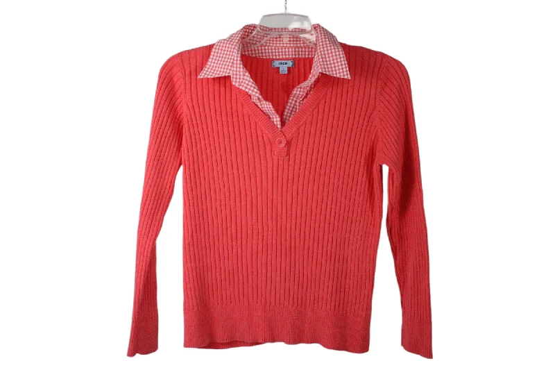 Izod Coral Knit Sweater | L Bright Pastel Dark